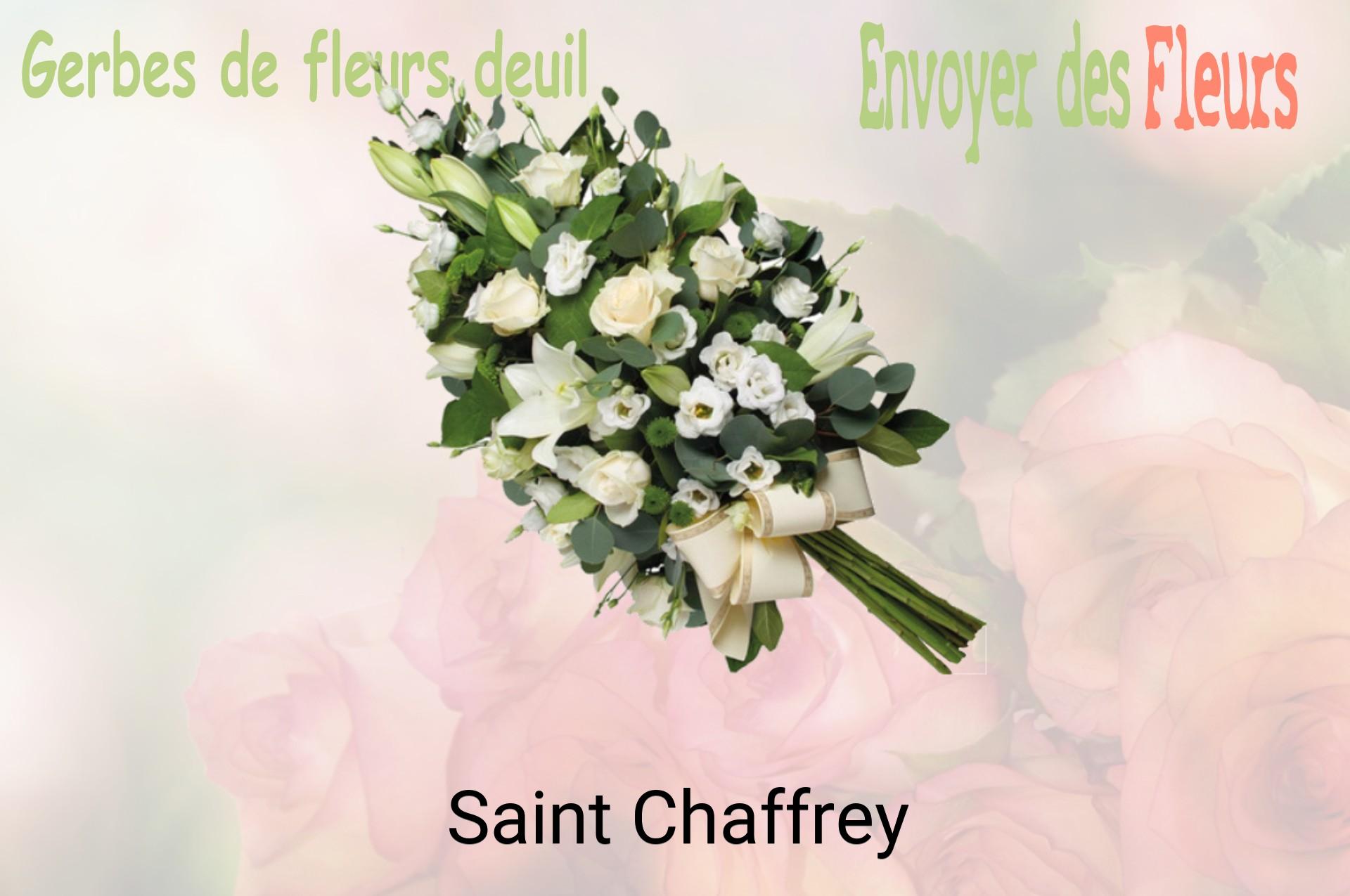 Gerbe de fleurs de deuil livrée à Saint-Chaffrey